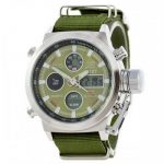 AMST 3003 Silver-Green Green Wristband