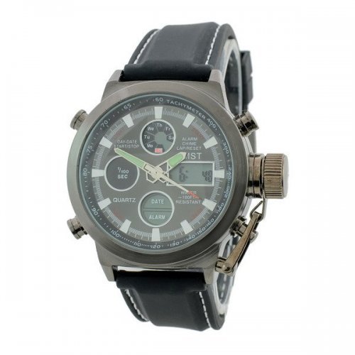 AMST All Black - годинник чоловічий 45 мм