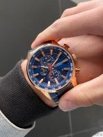 Кварцовий хронограф Curren 8351 Blue-Cuprum - Зображення 3