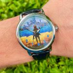 Годинник механічний 001 "Рускій Корабль" Срібло і Шкіра - Зображення 3