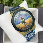 Годинник механічний 002 "Рускій Корабль" Золото/Синій