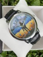 Годинник механічний 001 "Рускій Корабль" Срібло і Шкіра