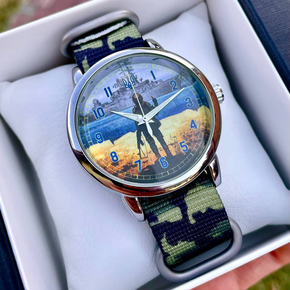 Часы механические 001 руский Корабль Серебро Camo A Tacs Годинник механічний 001 "Рускій Корабль" Срібло Camo A Tacs - Зображення 1