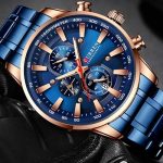 Кварцовий хронограф Curren 8351 Blue-Cuprum - Зображення 2