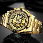 Forsining 8042 Gold-Black - чоловічий механічний годинник з автопідзаводом - Зображення 7