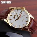 Кварцовий жіночий годинник Skmei 9073GDWT-S Gold-White lady - Зображення 3