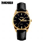 Жіночий кварцовий годинник Skmei 9073GDBK-S Gold-Black lady