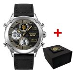 Годинник наручний Patriot 017BKWT Тризуб золото Silver-White + Коробка