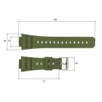 Ремінець для годинника Skmei 1628 Army Green-White - Зображення 2