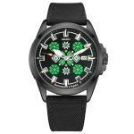 Годинник наручний Awarder Embroidery Black-Green Black Automatic 10ATM