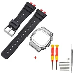 Ремінець + безель (рант) для Casio G-Shock GMW-B5000 Red-Black SI