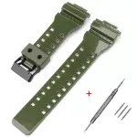 Ремінець для Casio G-Shock GA-100/110/120 Army Green-Glossy BK
