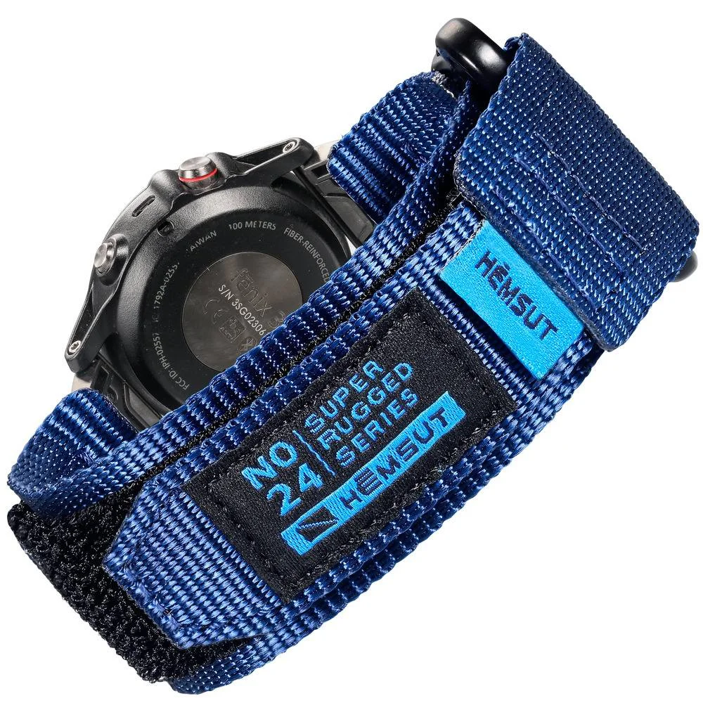 Hemsut HS121 Super Strong Nylon Garmin Blue 22 mm Ремінець для годинника Hemsut HS121 Super Strong Nylon Garmin Blue 22 mm - Зображення 1