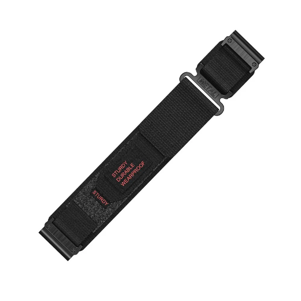 Nylon for Garmin Black 26 мм Ремінець для годинника Nylon for Garmin Black 26 мм - Зображення 1