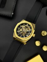 Автоматичний механічний годинник-скелетон Forsining 8289 Black-Gold - Зображення 6