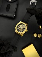 Автоматичний механічний годинник-скелетон Forsining 8289 Black-Gold - Зображення 7