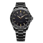 Чоловічий автоматичний годинник Forsining 8294 Black-Gold Steel
