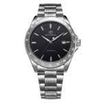 Чоловічий автоматичний годинник Forsining 8294 Silver-Black Steel