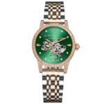 Жіночий автоматичний годинник Awarder 049 Silver-Gold-Green