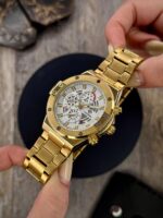 Чоловічий автоматичний годинник Forsining 6914 Gold-White Steel - Зображення 7