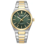 Чоловічий годинник Curren 8439 Silver-Gold-Green